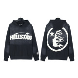 Cross-border American fashion Hellstar loose-fitting American hip-hop street style pure cotton washed vintage zipper hooded sweatshirt