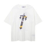 Trendy printed loose-fitting short-sleeve T-shirt for men and women, summer casual style