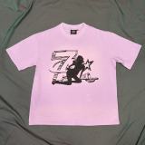 Cross-border American fashion TRIPLE SEVENS new printed American street hip-hop pure cotton short-sleeve T-shirt