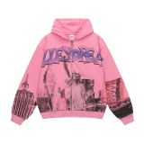 Cross-border American fashion brand VALE's new street hip-hop American-style washed vintage cotton sweatshirt with printed trendy design