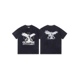 Cross-border European and American GALLERYDEPT hip-hop street style washed distressed short-sleeve T-shirt for men and women, loose and trendy