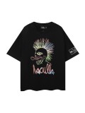 Trendy Skull Print Loose Short-Sleeve T-Shirt for Men, Breathable for Summer
