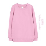Original Embroidered  Long Women's Crew Neck Sweatshirt, Loose Fit Plus Size Yoga Fitness Sports Sweatshirt for Women