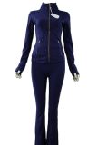 Original Embroidered  Flared Pants Jacket Gold Set Top Long Sleeve Women's Slim Fit Stretchy Sportswear