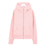 Original  Women's Hooded Slim-Fit Sweatshirt Yoga Wear Casual Sports Yoga Top with Embroidered Gold Detail
