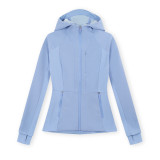 Original Fend soft shell cross jacket, short hooded windproof yoga breathable autumn and winter coat for women