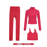 Original Embroidered  Short Jacket, Gold U-Shaped Vest, Nine-Point Yoga Fitness Sports Short Coat