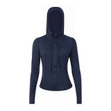 Original model Define women's sports hooded jacket yoga wear slim-fit waist-cinching coat