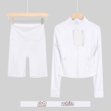 Original Embroidered  Short Stand Collar Jacket and Cropped Pants Slim Fit Sports Yoga Windproof Set