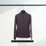 Original Embroidered  Jacket for Women, Slim Fit, Stand Collar, Stretchy, Quick-Dry, for Fitness, Sports, and Running