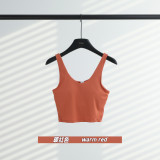 Original Embroidered  Sports Bra with Chest Pads, Shockproof, Push-Up, for Running and Yoga