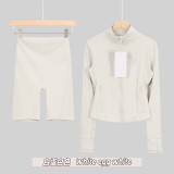 Original Embroidered  Short Stand Collar Jacket and Cropped Pants Slim Fit Sports Yoga Windproof Set