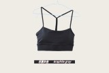 Original Embroidered  Sports Y-Shape Bra for Women with Chest Pads, Beauty Back Fitness Camisole