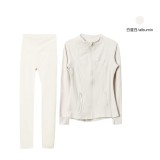 Same style jacket DF set top long-sleeve women's tight-fitting stand-up collar elastic fitness sports running yoga wear