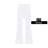Original Embroidered  High-Waisted Flared Yoga Pants for Women, High Elasticity, Slimming, Sports Fitness, Quick-Dry Yoga