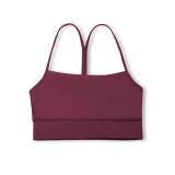 Original Y-shaped sports vest, same style as Flow Y, with chest pads, thin underwear with beautiful back design, fitness yoga top