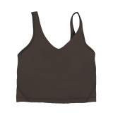 Original Align U-shaped tank top yoga bra with chest pads, sports fitness top, shockproof bra for women