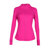 Original Define style yoga top, fitness wear, long-sleeve running sports stand-up collar jacket for women