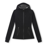 Original Fend soft shell cross jacket, short hooded windproof yoga breathable autumn and winter coat for women