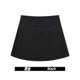 Original Embroidered  Accordion Skirt Two-Piece Anti-Exposure Pleated Elastic Breathable Sports Yoga Tennis Skirt