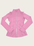 Original Embroidered  Jacket Gold Coat Top Women's Slim Fit Stand Collar Stretchy Quick-Dry Fitness Sportswear