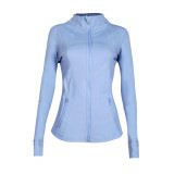 Original Define style yoga top, fitness wear, long-sleeve running sports stand-up collar jacket for women