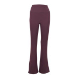 Original Groove style women's bell-bottom pants, no awkward lines, quick-dry sports yoga pants, wide-leg micro-flare long pants