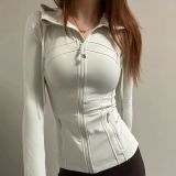 Original Define brand yoga jacket with hood for women, casual breathable sports and fitness top