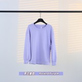 Original Embroidered  Long Women's Crew Neck Sweatshirt, Loose Fit Plus Size Yoga Fitness Sports Sweatshirt for Women