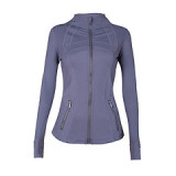 Original yoga wear sports stand-collar jacket, slim-fit, slimming, spring and autumn running fitness wear for women