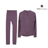 Same style jacket DF set top long-sleeve women's tight-fitting stand-up collar elastic fitness sports running yoga wear
