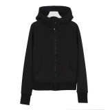 Original  Women's Hooded Slim-Fit Sweatshirt Yoga Wear Casual Sports Yoga Top with Embroidered Gold Detail