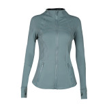 Original Define style yoga top, fitness wear, long-sleeve running sports stand-up collar jacket for women