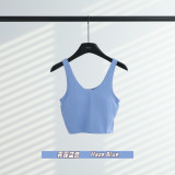 Original Embroidered  Sports Bra with Chest Pads, Shockproof, Push-Up, for Running and Yoga