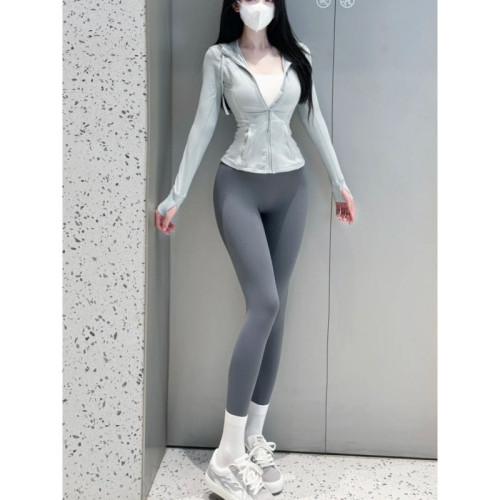 Original Align Yoga Pants High-Waisted, Barely-There Feel, Breathable, Quick-Dry, Nine-Point Pants, Peach Butt-Lifting Sports Leggings