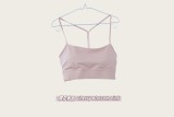 Original Embroidered  Sports Y-Shape Bra for Women with Chest Pads, Beauty Back Fitness Camisole