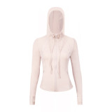 Original Define style hooded jacket, breathable sports and fitness wear for women, casual yoga wear