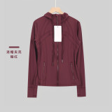 Original model Define hooded yoga jacket for women, yoga top for sports, fitness, and running
