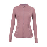 Original Define style yoga top, fitness wear, long-sleeve running sports stand-up collar jacket for women