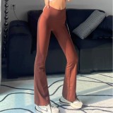 Original brand bell-bottom yoga pants, sports slimming pants for women, high-waisted, tummy control, butt-lifting, versatile casual pants