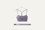 Original Embroidered  Sports Y-Shape Bra for Women with Chest Pads, Beauty Back Fitness Camisole