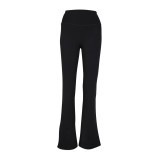 Original Groove style women's bell-bottom pants, no awkward lines, quick-dry sports yoga pants, wide-leg micro-flare long pants