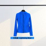 Original Embroidered  Slim-Fit Full-Zip Hooded Cardigan  Jacket Casual Sports Slimming Coat for Women