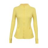 Original Define style yoga top, fitness wear, long-sleeve running sports stand-up collar jacket for women