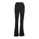 Original brand bell-bottom yoga pants, sports slimming pants for women, high-waisted, tummy control, butt-lifting, versatile casual pants