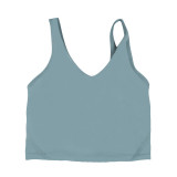 Original Align U-shaped tank top yoga bra with chest pads, sports fitness top, shockproof bra for women