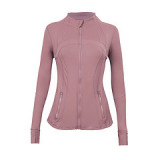 Original yoga wear sports stand-collar jacket, slim-fit, slimming, spring and autumn running fitness wear for women