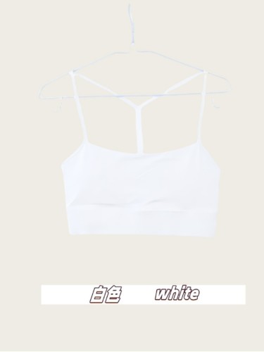 Original Embroidered  Sports Y-Shape Bra for Women with Chest Pads, Beauty Back Fitness Camisole
