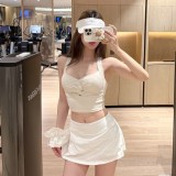 Original Pace Rival three-pleat mid-waist short skirt with lining, anti-exposure sports yoga skirt, tennis skirt