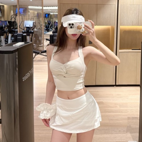 Original Pace Rival three-pleat mid-waist short skirt with lining, anti-exposure sports yoga skirt, tennis skirt